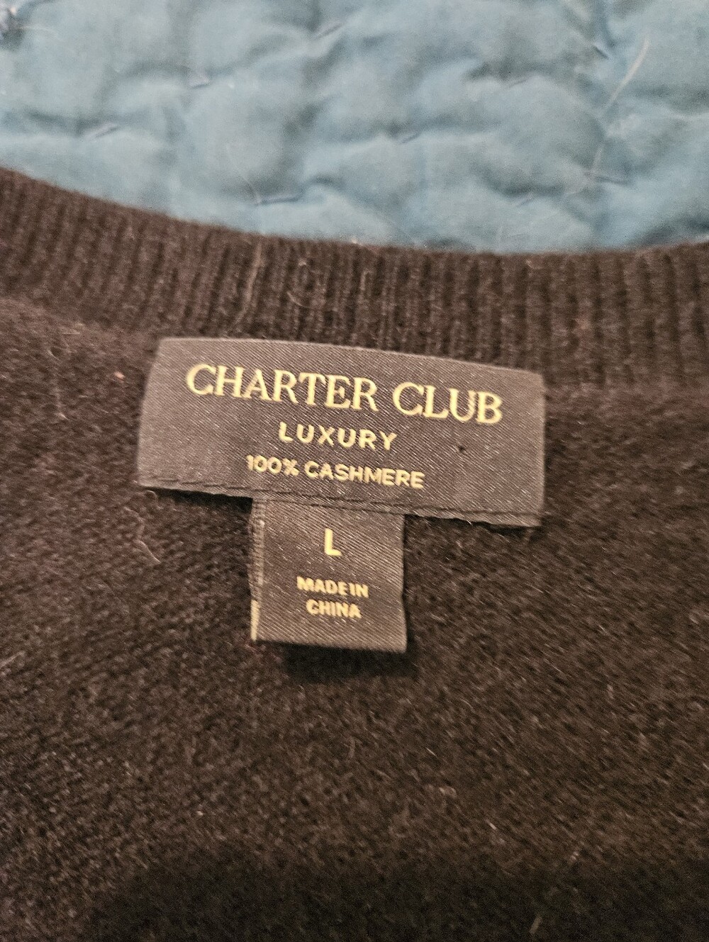 Charter Club Men's Cashmere Crewneck Sweater - Black